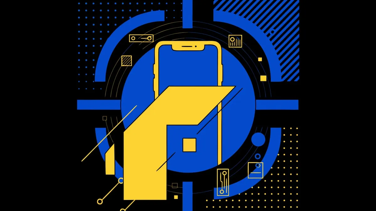 Abstract flat-vector editorial illustration for "Firebase Postmortem Blames a Two-Line Cleanup for iOS Crashes"