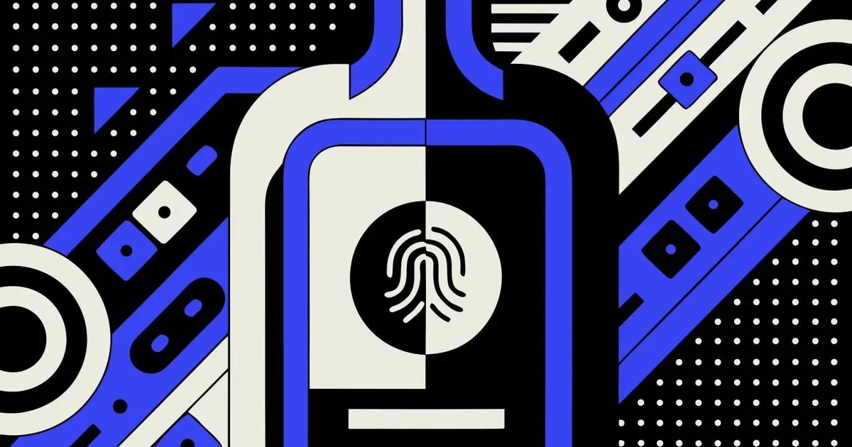 Abstract flat-vector editorial illustration for "Firebase Auth Emulator Now Mocks WebAuthn Passkeys"