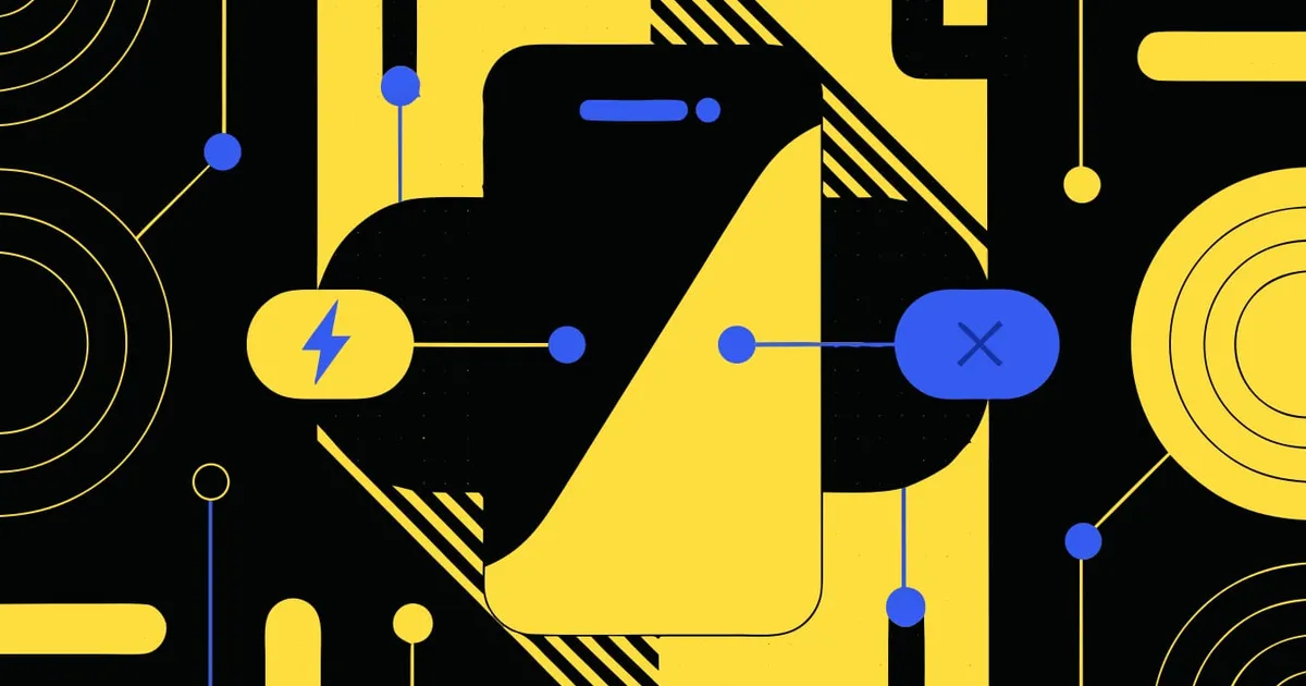 Abstract flat-vector editorial illustration for "Firebase Crashlytics Now Separates Android 17's Memory Kills"