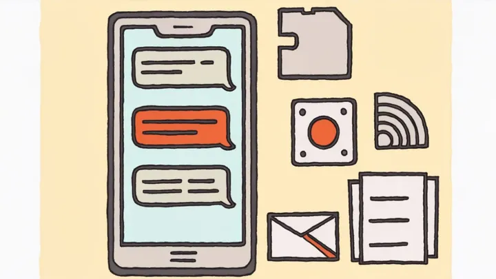Hand-drawn editorial illustration for "Firebase Phone Number Verification Adds 10 Carriers, Six on Vodafone"