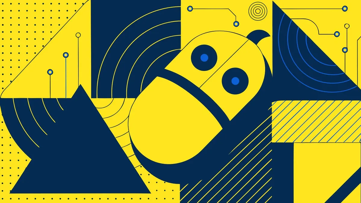 Abstract flat-vector editorial illustration for "Firebase Ships a Codex Plugin That Provisions Your Backend"