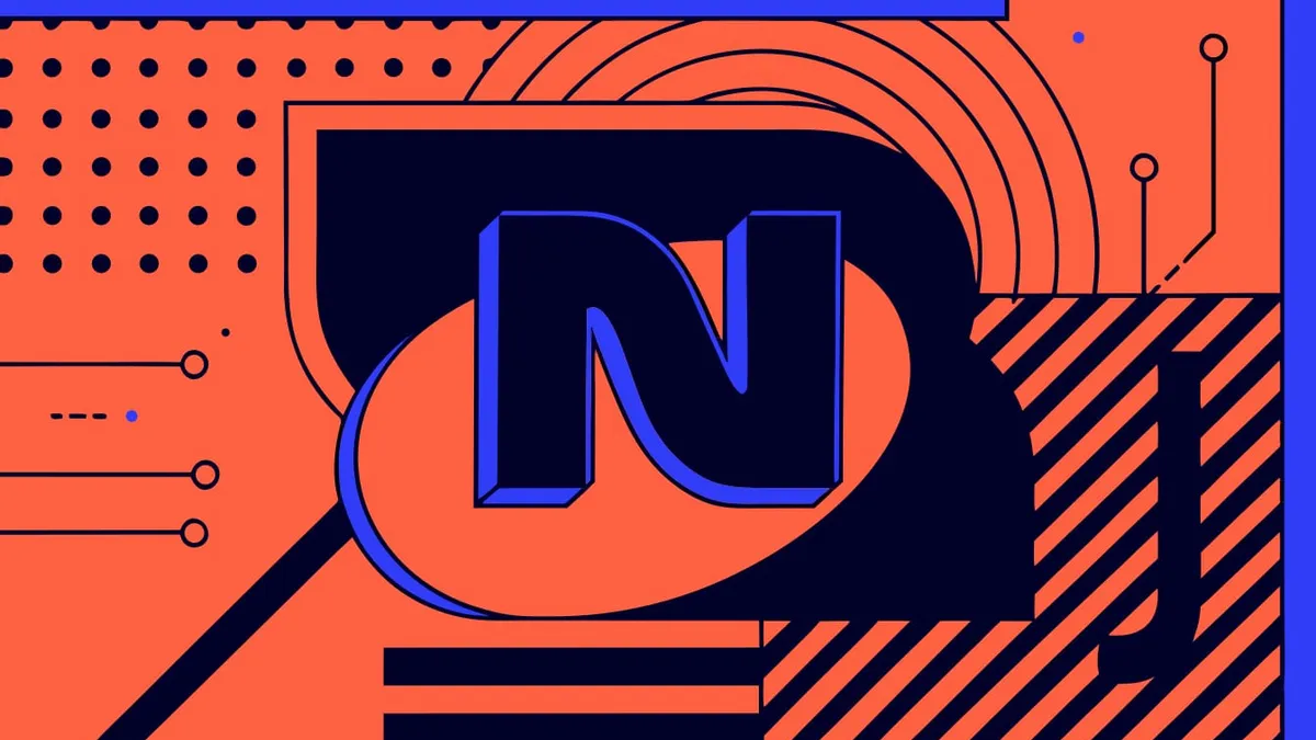 Abstract flat-vector editorial illustration for "Netlify Widens Its AI Model Lineup, but Not Its Gateway's Reach"
