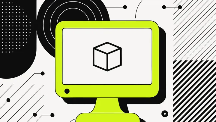 Abstract flat-vector editorial illustration for "Netlify Drop Now Builds Framework Projects, Not Just Static Files"