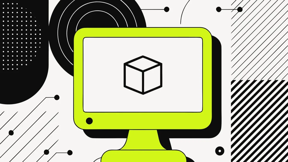 Abstract flat-vector editorial illustration for "Netlify Drop Now Builds Framework Projects, Not Just Static Files"