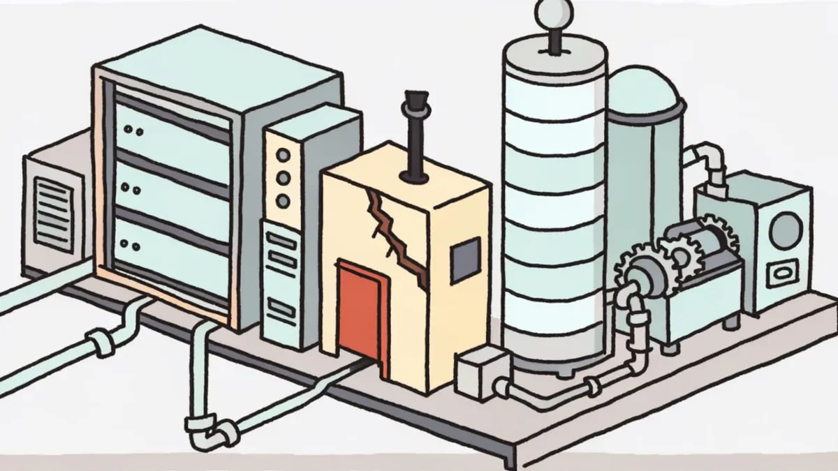 Hand-drawn editorial illustration for "Netlify Adds a Connector So Grok Can Deploy Sites"