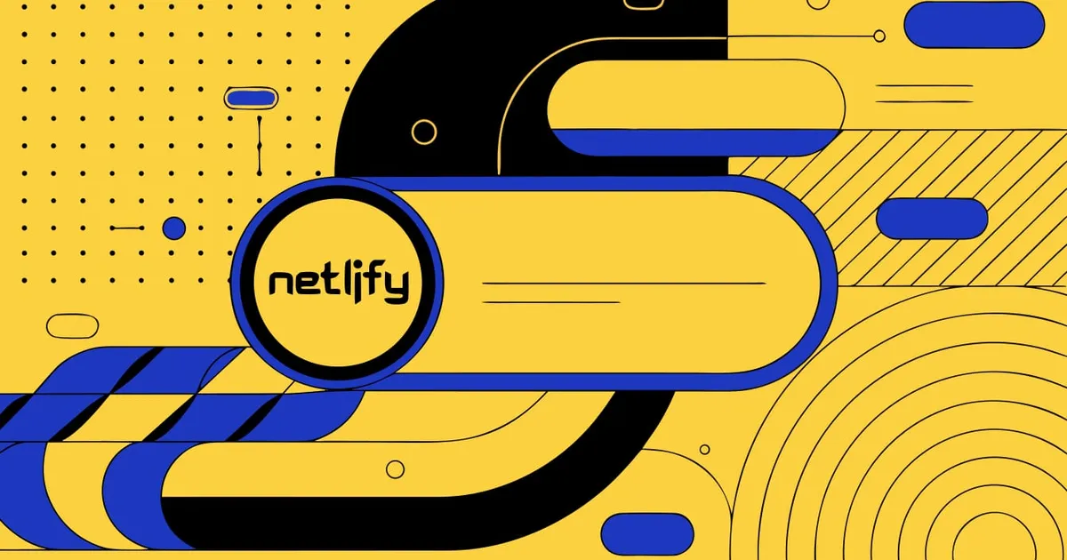 Abstract flat-vector editorial illustration for "Netlify's Free Plan Now Shows a Powered by Netlify Badge"