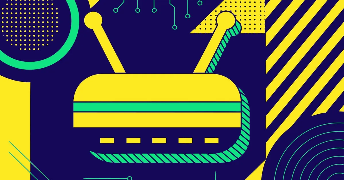 Abstract flat-vector editorial illustration for "Netlify Flags a Third Round of React Router Security Bugs"