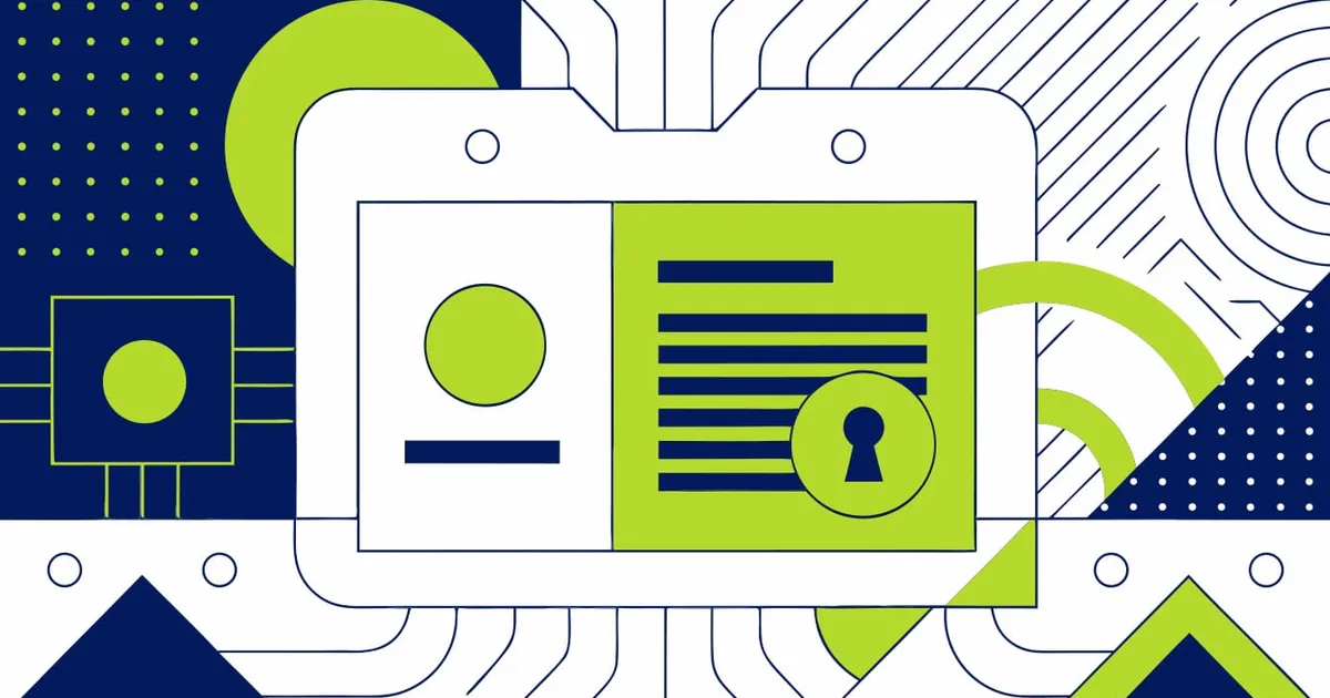 Abstract flat-vector editorial illustration for "Netlify SSO Sign-In No Longer Needs a Team ID"