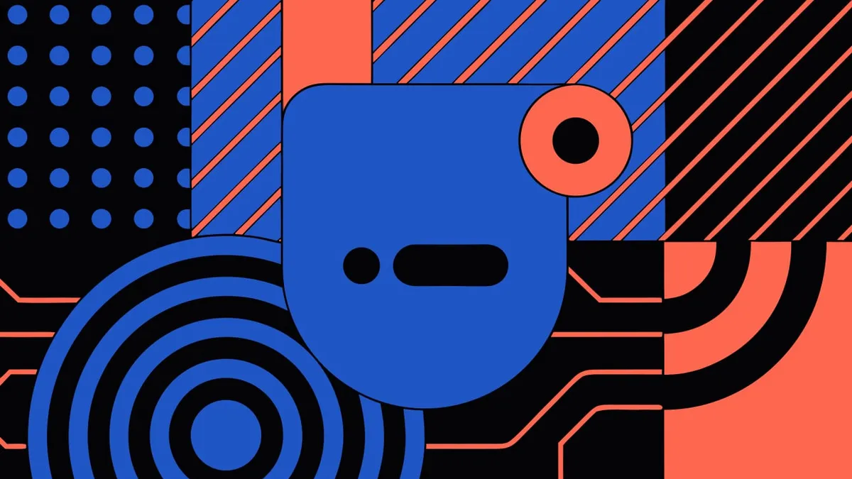 Abstract flat-vector editorial illustration for "Supabase Now Lets You Sign In With ChatGPT"
