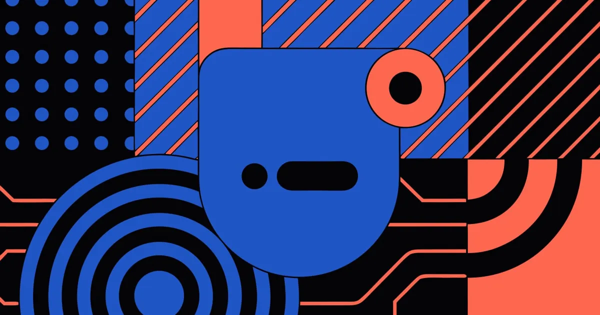 Abstract flat-vector editorial illustration for "Supabase Now Lets You Sign In With ChatGPT"