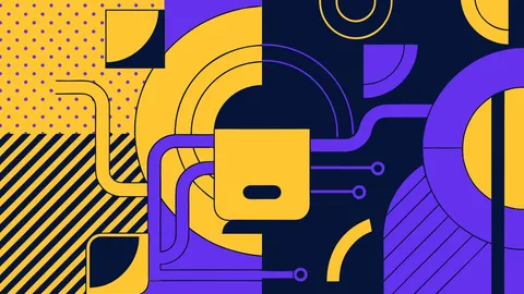 Abstract flat-vector editorial illustration for "Vercel Opens a Private Lane to AWS Databases for Pro Teams"