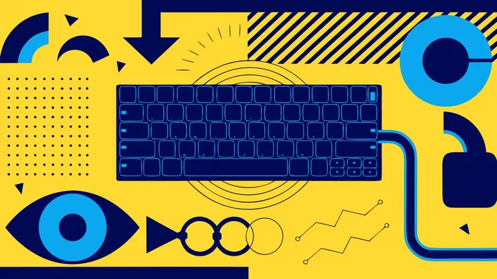 Abstract flat-vector editorial illustration for "Vercel Cuts Off GitHub and Google Logins for Enterprise Teams"
