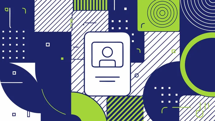 Abstract flat-vector editorial illustration for "Vercel Puts Internal Apps and AI Agents Behind Your Identity Provider"