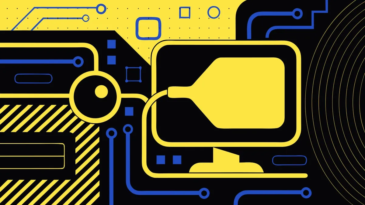 Abstract flat-vector editorial illustration for "Vercel Confirms a KVM Zero-Day Found by Its Sandbox Bounty"