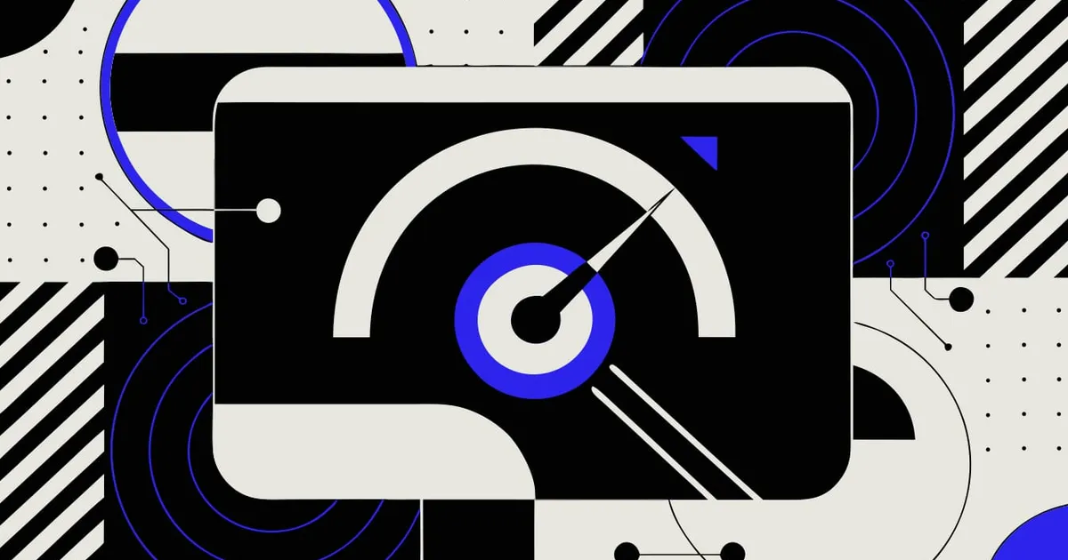 Abstract flat-vector editorial illustration for "Vercel Speed Insights No Longer Disappears When You Upgrade"