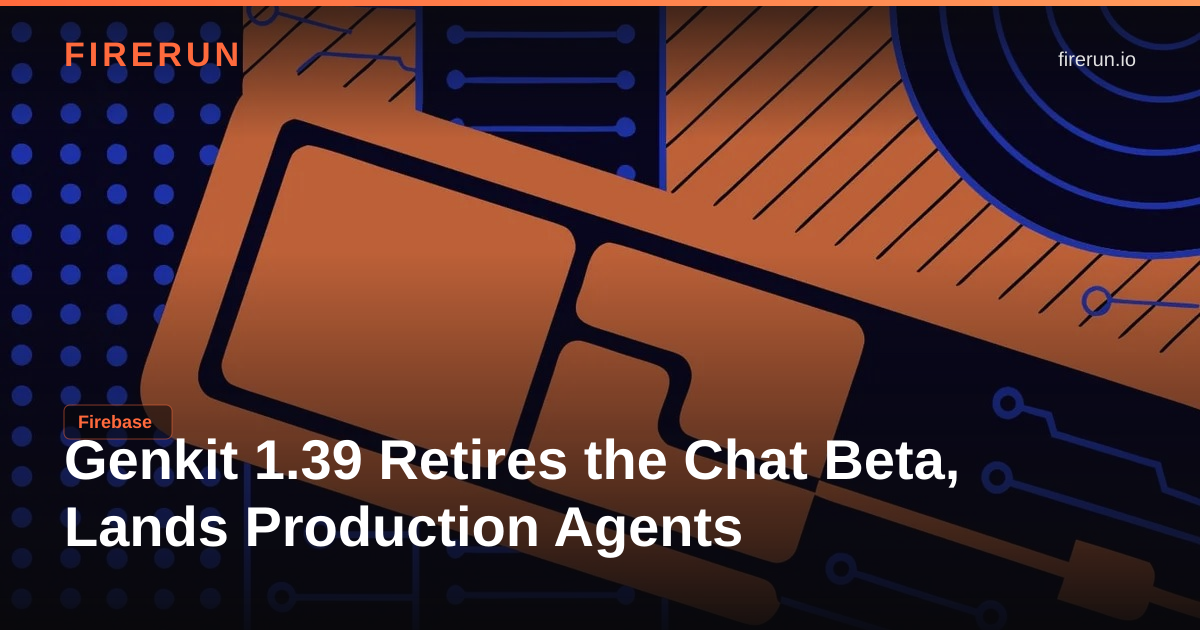 Genkit 1.39 Retires the Chat Beta, Lands Production Agents