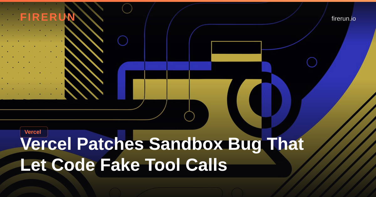 Vercel Patches Sandbox Bug That Let Code Fake Tool Calls